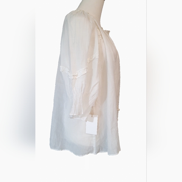 Wilfred Cream Blouse with‎ Tie Neck - Picture 2 of 7